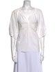 Xirena V-Neck Three-Quarter Sleeve Blouse