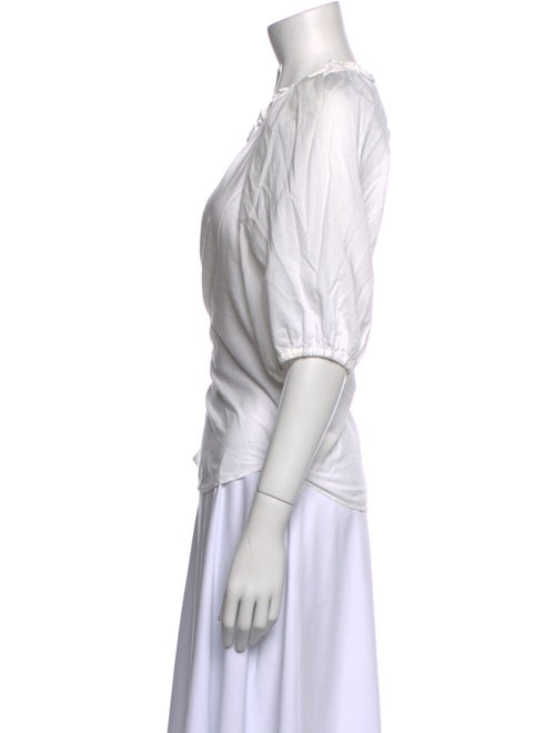 Xirena V-Neck Three-Quarter Sleeve Blouse