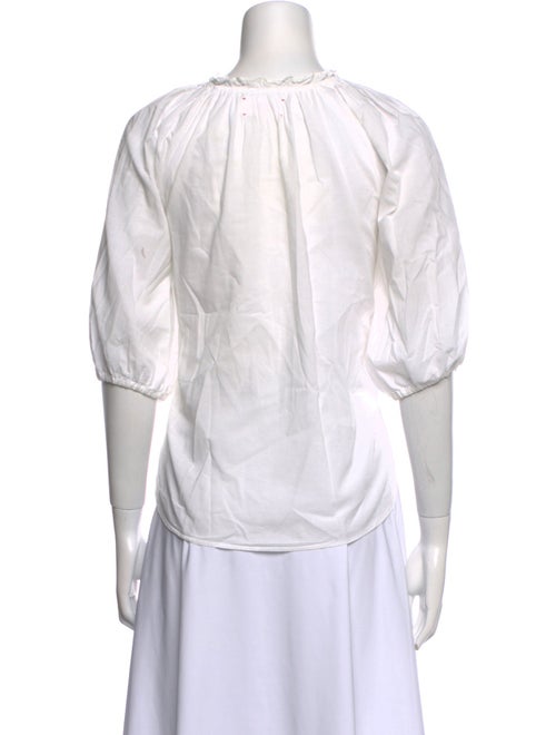 Xirena V-Neck Three-Quarter Sleeve Blouse