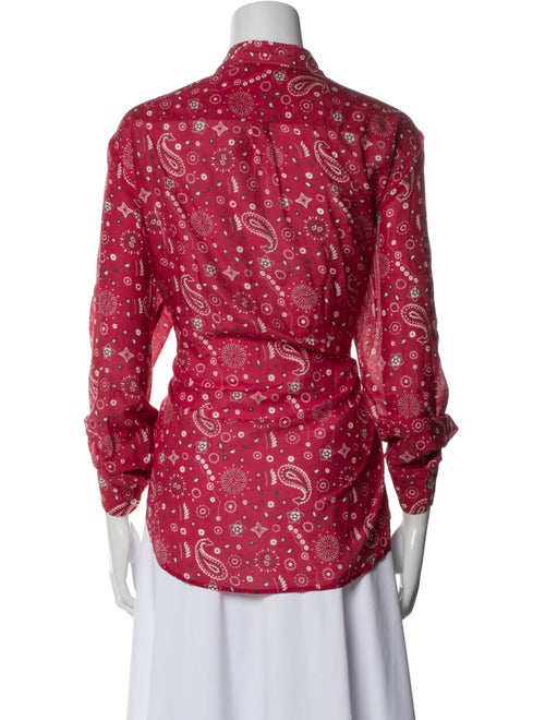 Xirena Floral Print Long Sleeve Button-Up Top
