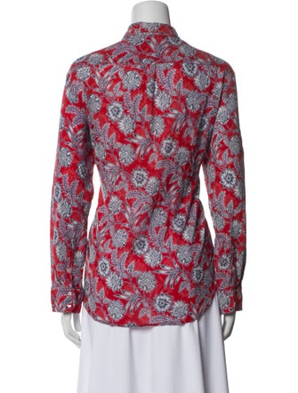 Xirena Floral Print Long Sleeve Button-Up Top