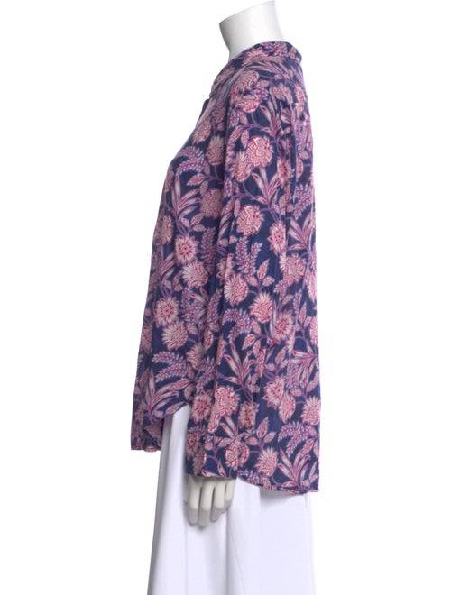 Xirena Floral Print Long Sleeve Button-Up Top