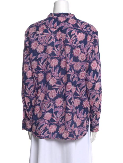 Xirena Floral Print Long Sleeve Button-Up Top