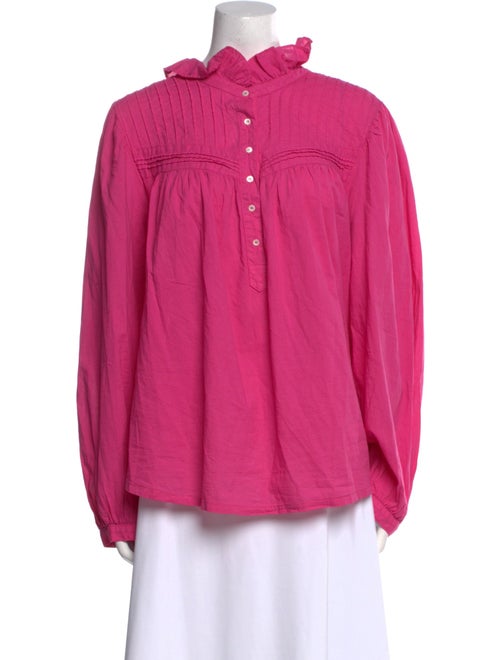 Xirena Mock Neck Long Sleeve Blouse