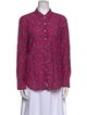 Xirena Floral Print Long Sleeve Button-Up Top