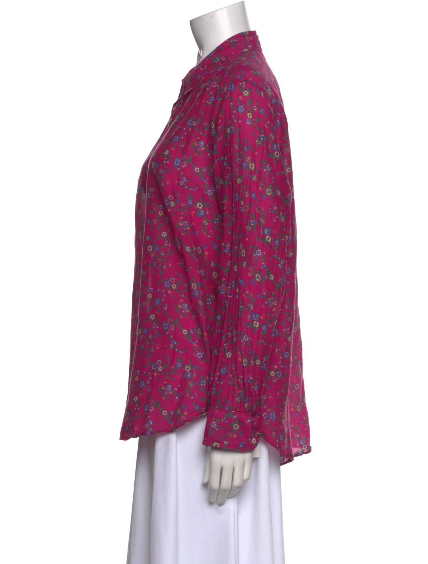 Xirena Floral Print Long Sleeve Button-Up Top