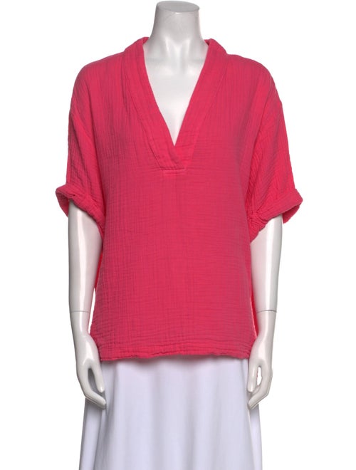 Xirena V-Neck Short Sleeve Blouse