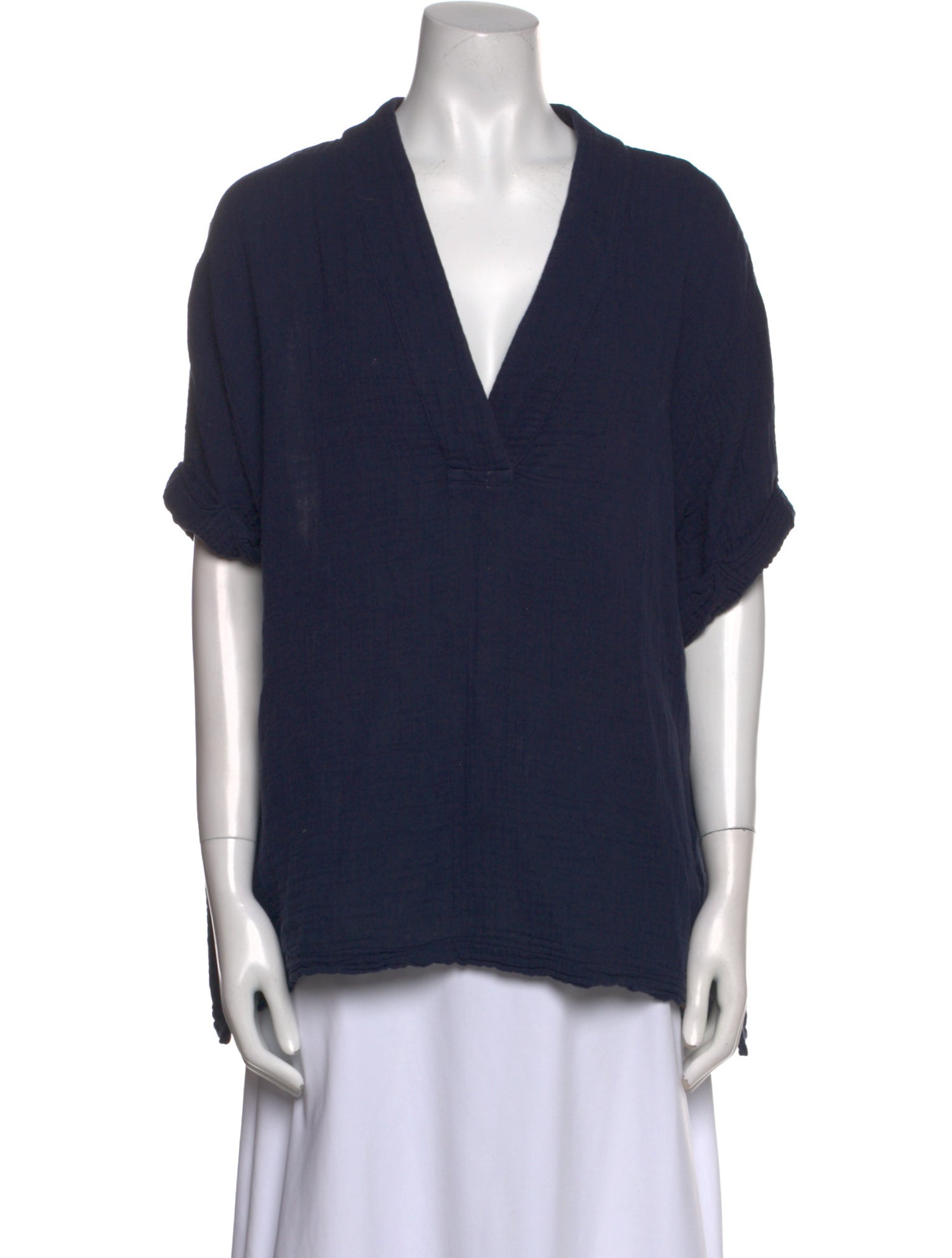 Xirena V-Neck Short Sleeve Blouse