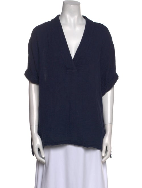 Xirena V-Neck Short Sleeve Blouse