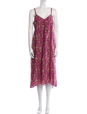 Xirena Floral Print Midi Length Dress