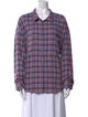 Xirena Plaid Print Long Sleeve Button-Up Top