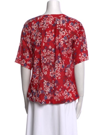 Xirena Floral Print V-Neck Blouse