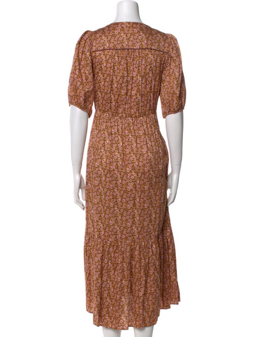 Xirena Floral Print Midi Length Dress