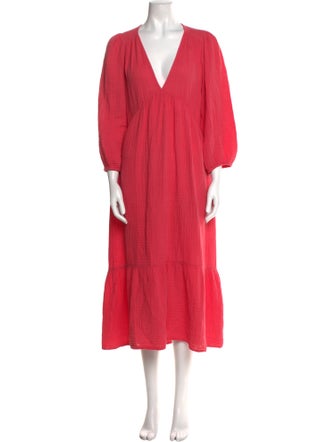 Xirena V-Neck Midi Length Dress