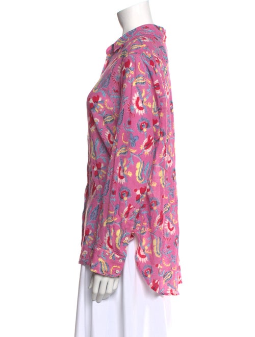 Xirena Printed Long Sleeve Button-Up Top