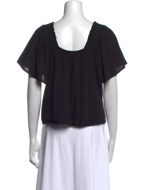 Xirena Square Neckline Short Sleeve Crop Top