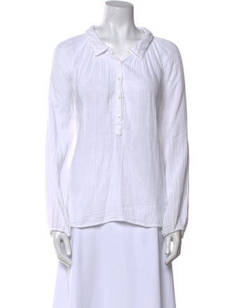 Xirena V-Neck Long Sleeve Button-Up Top