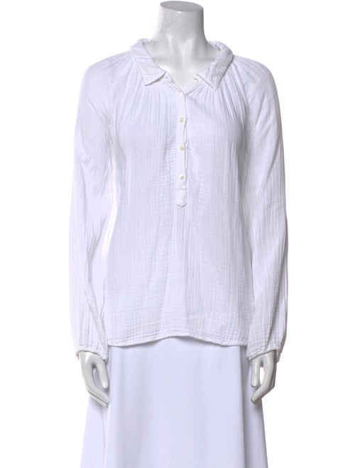 Xirena V-Neck Long Sleeve Button-Up Top