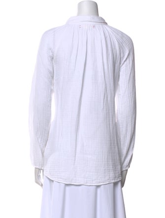 Xirena V-Neck Long Sleeve Button-Up Top