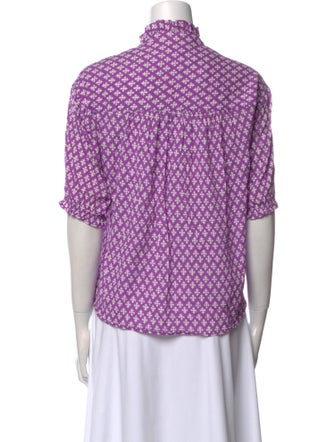 Xirena Printed V-Neck Blouse