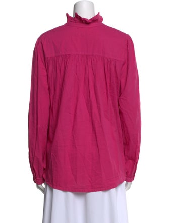 Xirena Mock Neck Long Sleeve Blouse