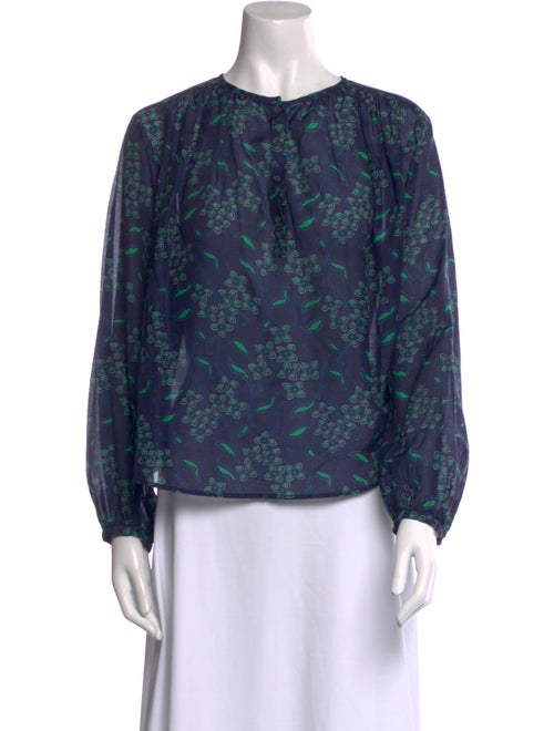 Xirena Floral Print Crew Neck Blouse