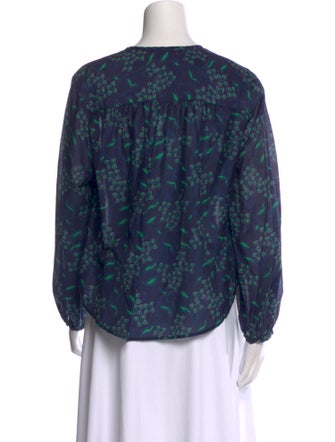 Xirena Floral Print Crew Neck Blouse
