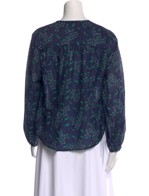 Xirena Floral Print Crew Neck Blouse