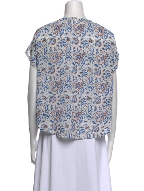 Xirena Printed Scoop Neck Blouse