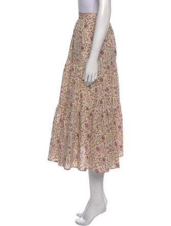 Xirena Floral Print Midi Length Skirt