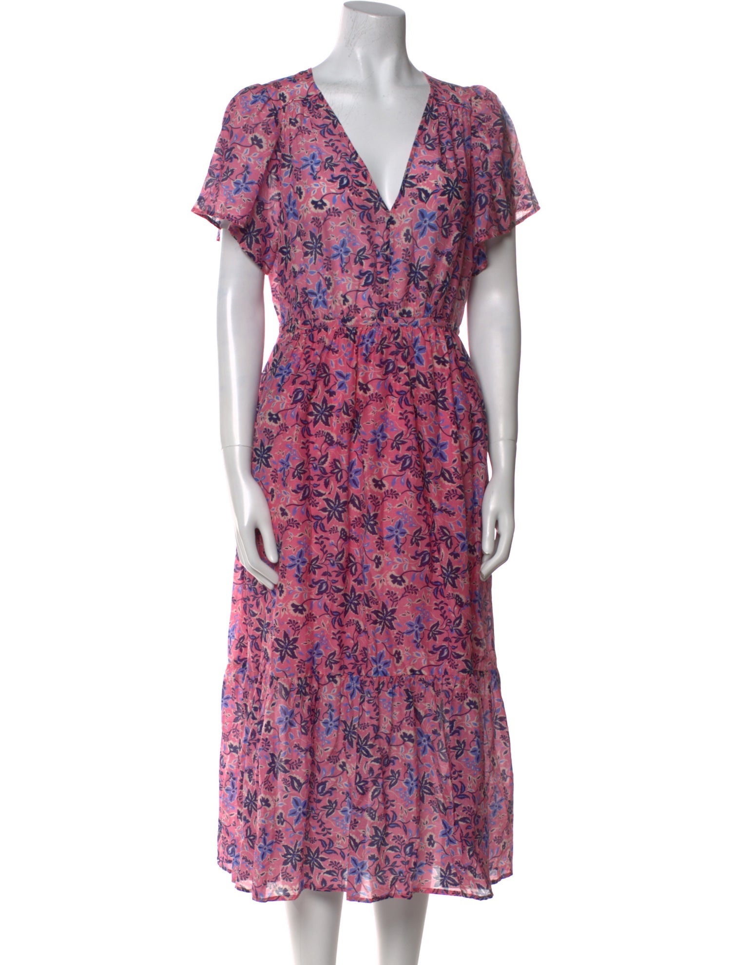 Xirena Floral Print Midi Length Dress
