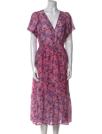 Xirena Floral Print Midi Length Dress
