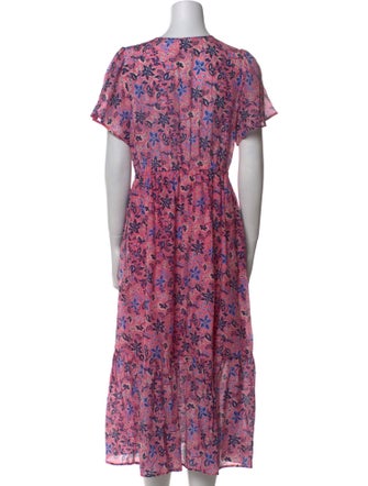 Xirena Floral Print Midi Length Dress