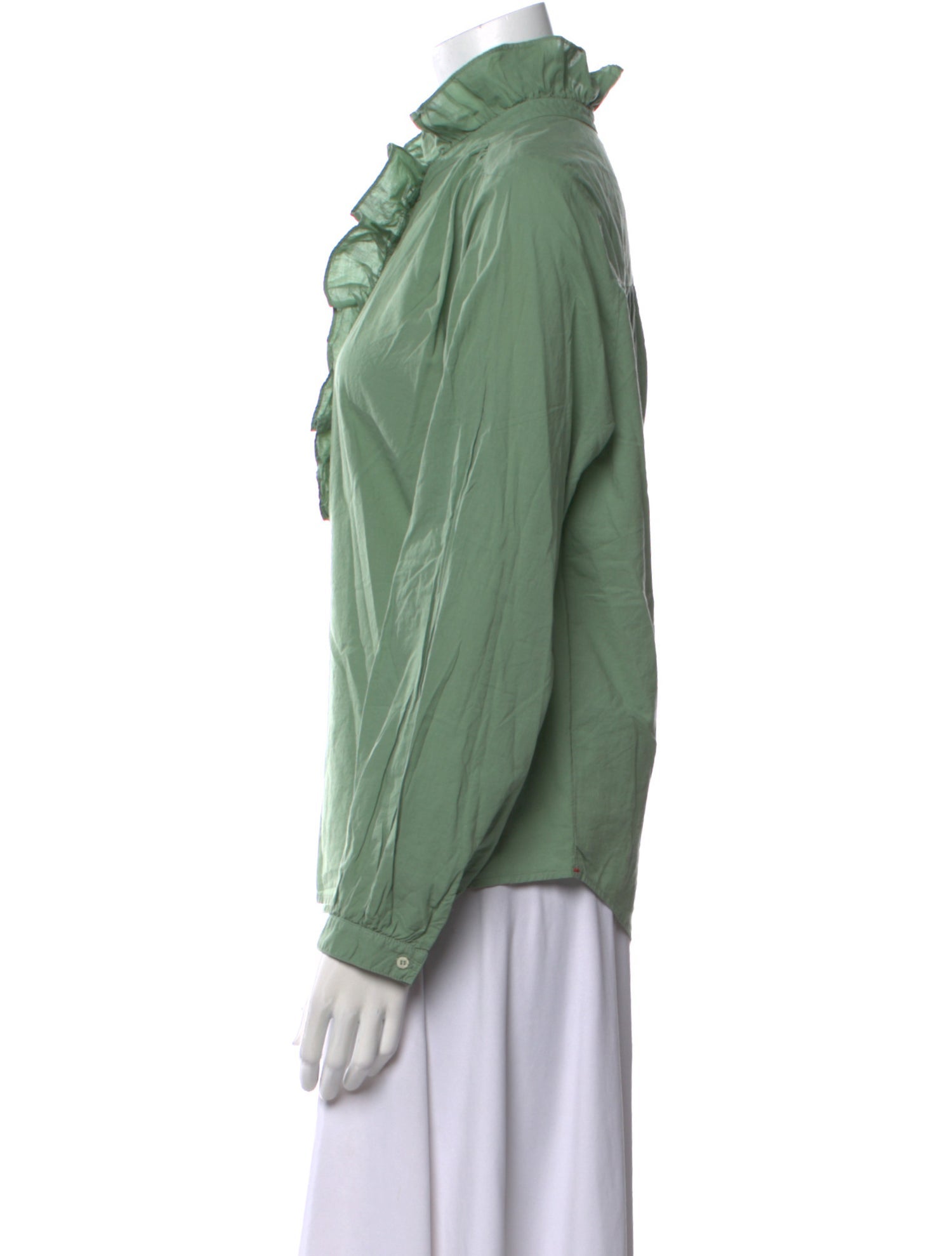 Xirena Mock Neck Long Sleeve Button-Up Top w/ Tags