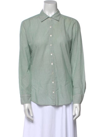 Xirena Striped Long Sleeve Button-Up Top