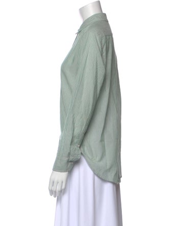Xirena Striped Long Sleeve Button-Up Top