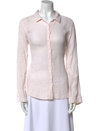 Xirena Plaid Print Long Sleeve Button-Up Top