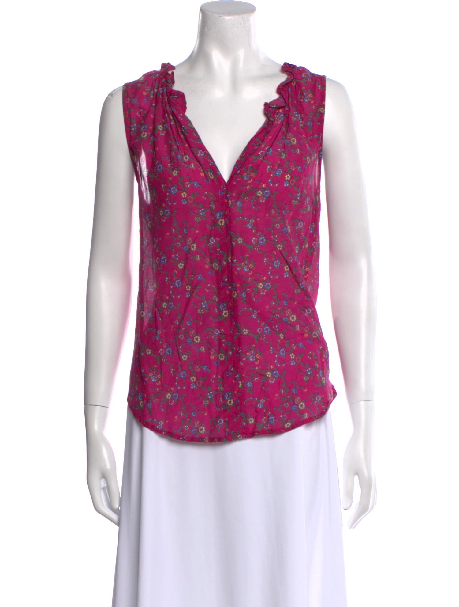 Xirena Floral Print V-Neck Blouse