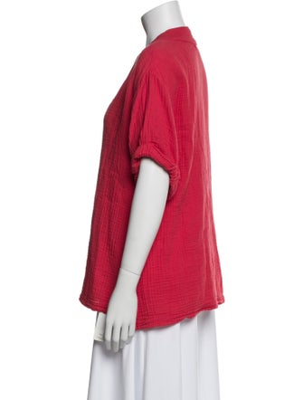 Xirena V-Neck Short Sleeve Blouse