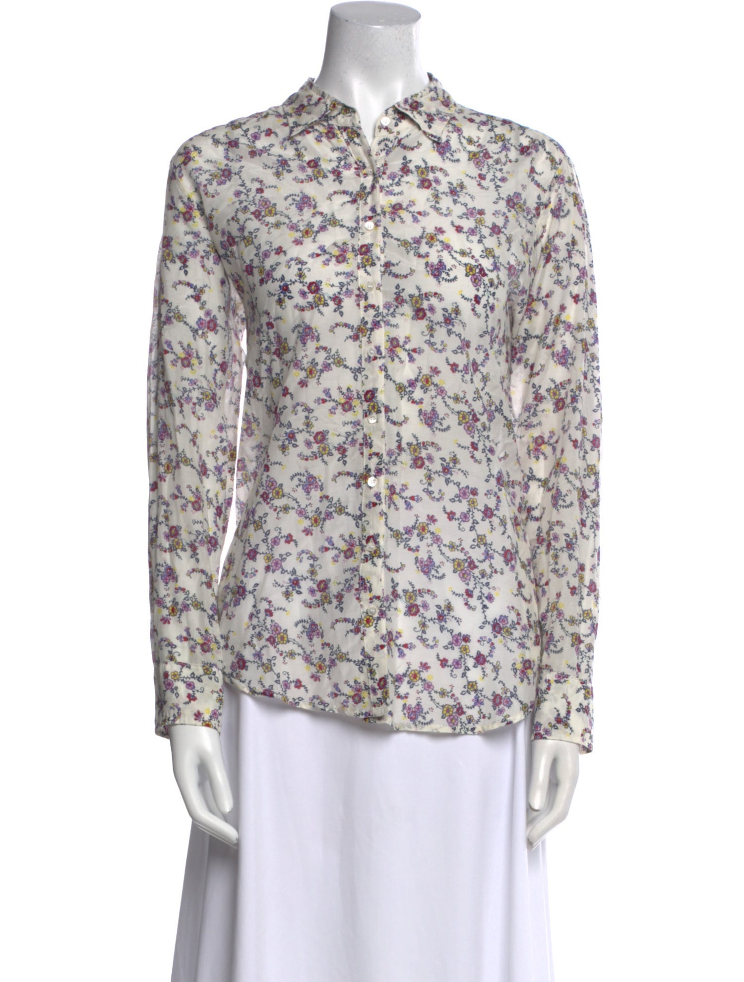 Xirena Floral Print Mock Neck Blouse