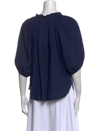 Xirena V-Neck Three-Quarter Sleeve Blouse