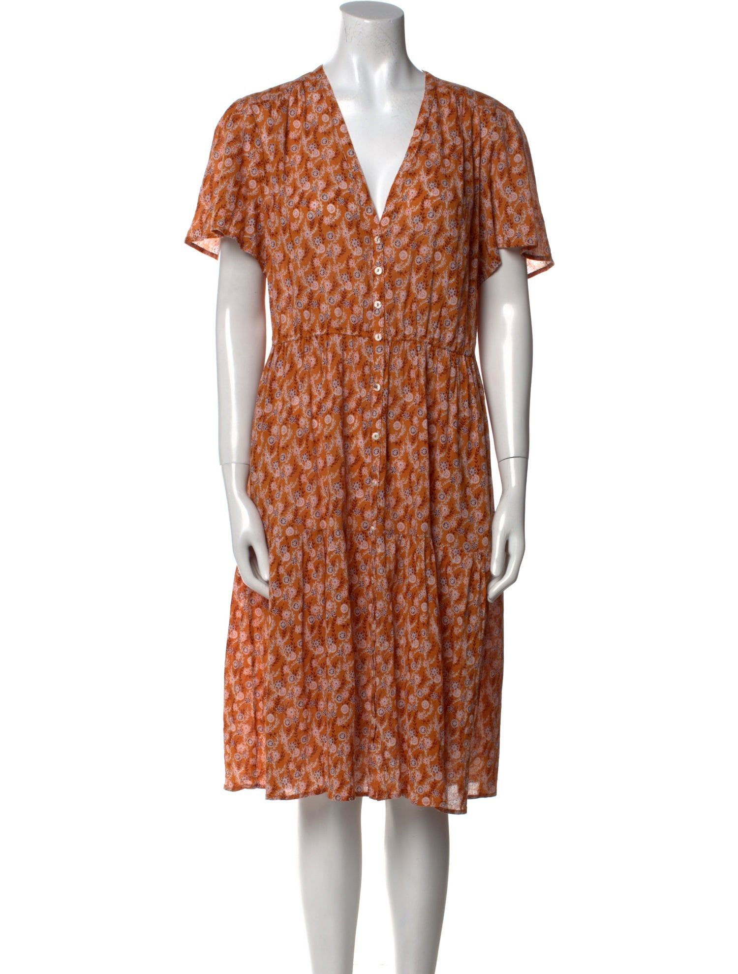 Xirena Floral Print Midi Length Dress