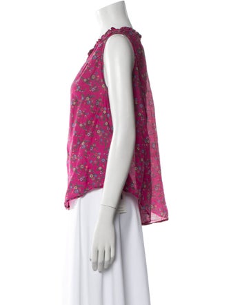 Xirena Floral Print V-Neck Blouse