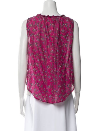 Xirena Floral Print V-Neck Blouse