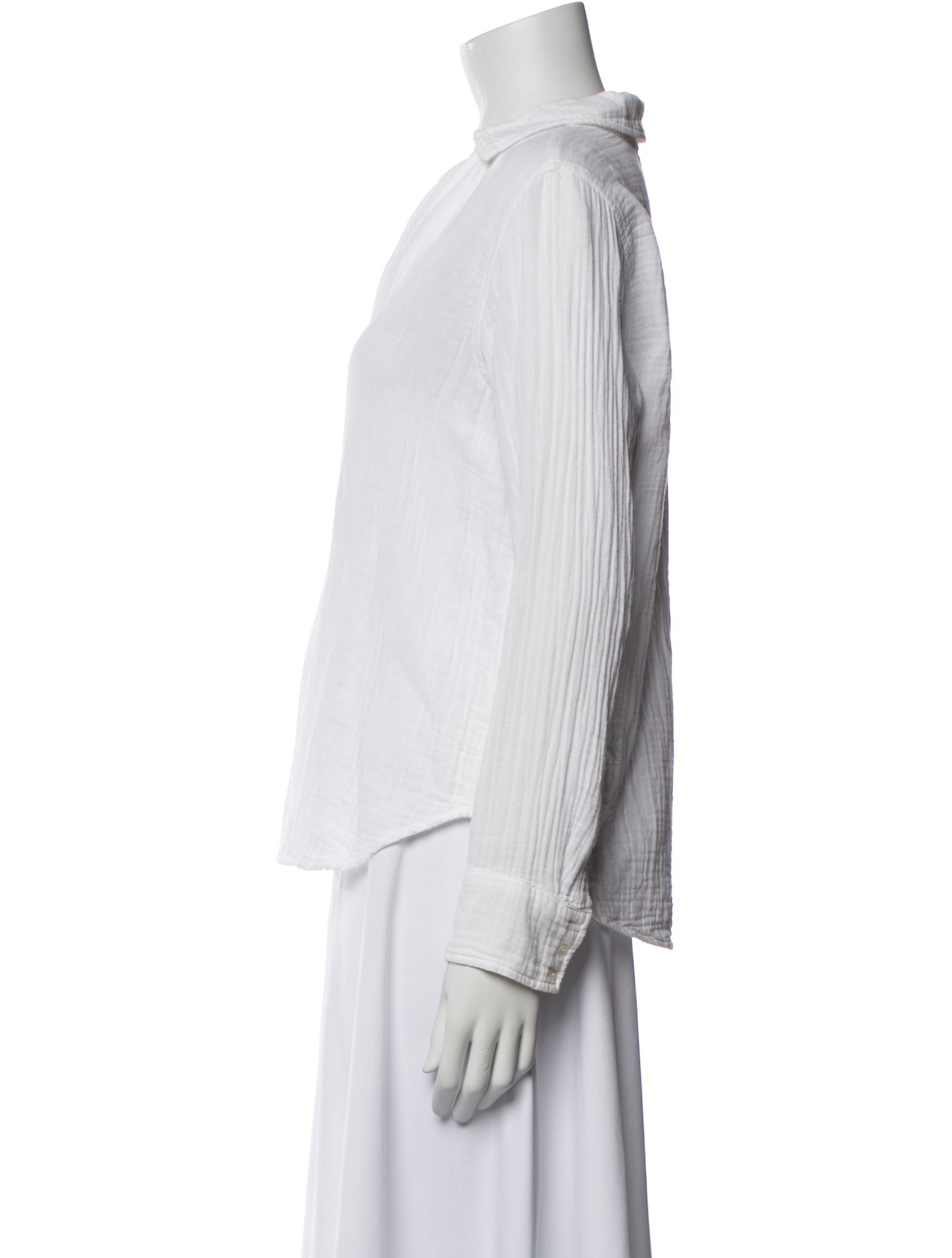 Xirena V-Neck Long Sleeve Button-Up Top