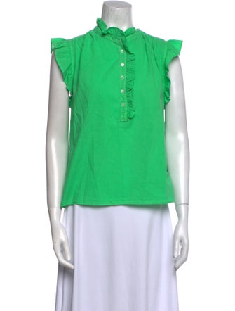 Xirena Mock Neck Short Sleeve Top