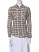 Xirena Plaid Print Long Sleeve Button-Up Top