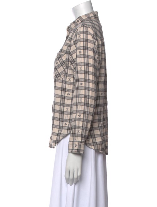 Xirena Plaid Print Long Sleeve Button-Up Top