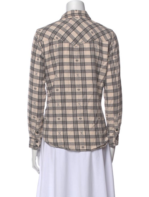 Xirena Plaid Print Long Sleeve Button-Up Top
