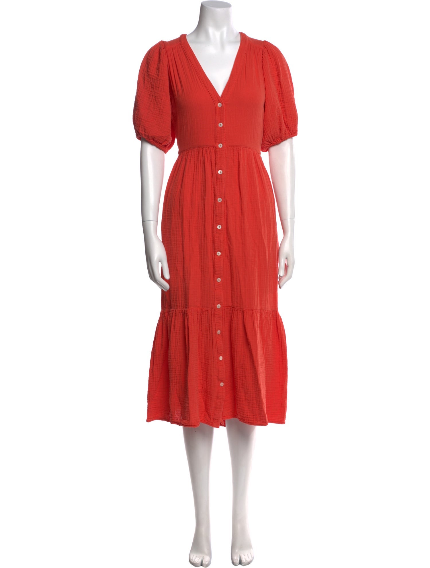 Xirena V-Neck Midi Length Dress